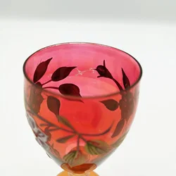 Glaskaraffen-Set 7-tlg böhmisches Glas Handbemalt | Zeitreise - Bild 7