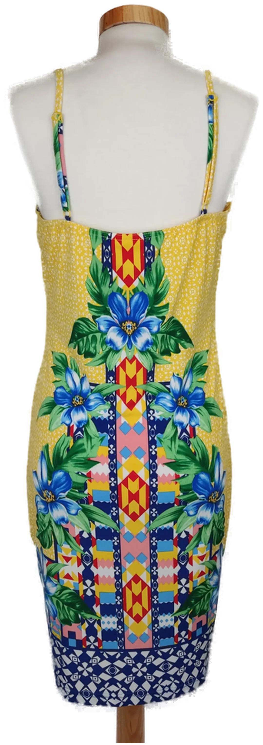 Bodyflirt Damen Sommerkleid gelb/grün/blau geblümt - 40/42 – Bild 2