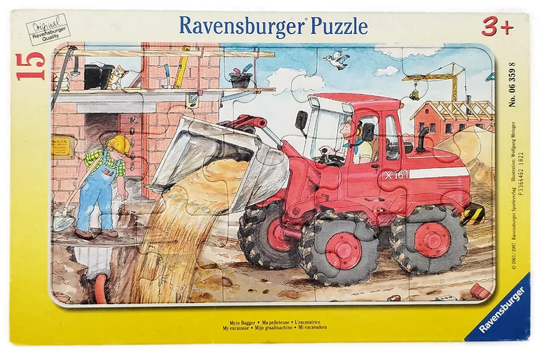 Kinderpuzzle Ravensburger 15 Teile Baustelle | Mini-Baumeister ab 3 Jahren  - Bild 1