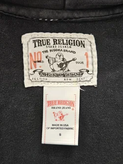 TRUE RELIGION APPAREL Y2K Damen Pullover, schwarz mit Aufdruck - Gr. S – Vorschau 4