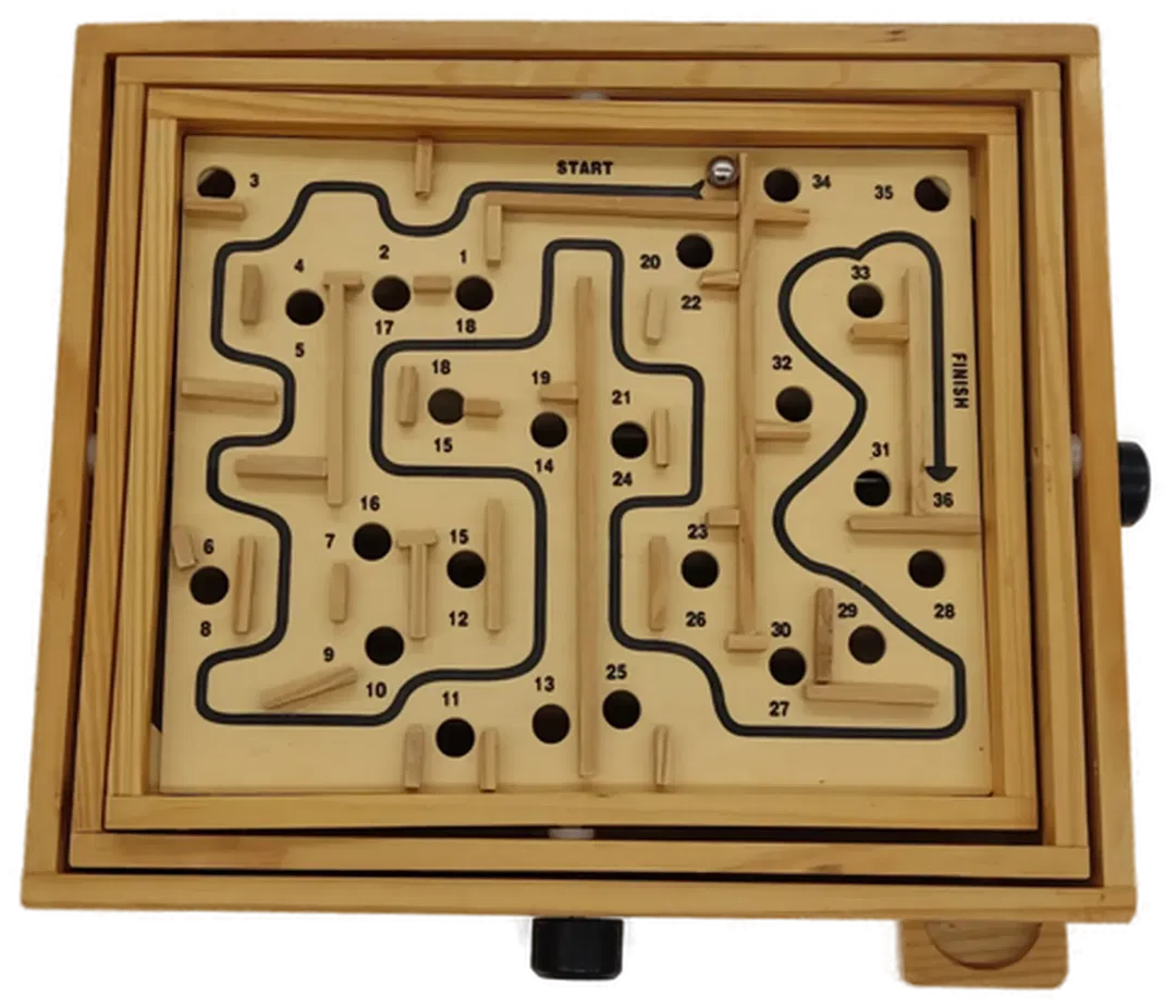 Beluga Nr.14349 Holzlabyrinth mit 1 Kugel / Holzspielzeug / Geschicklichkeitsspiel - Bild 4