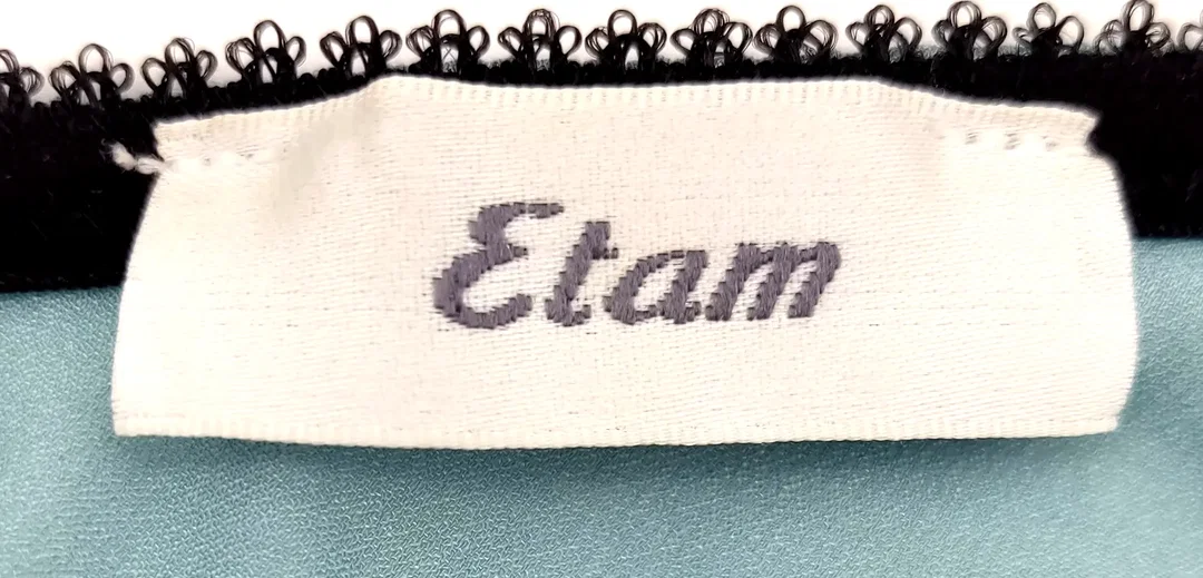 Etam Damen Negligé türkis mit Blumenmuster und Masche - Gr. FR 42 – Bild 4