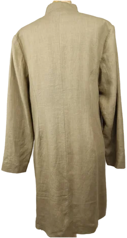 Damenmantel Stehkragen ohne Knöpfe beige - XL/42 – Vorschau 2