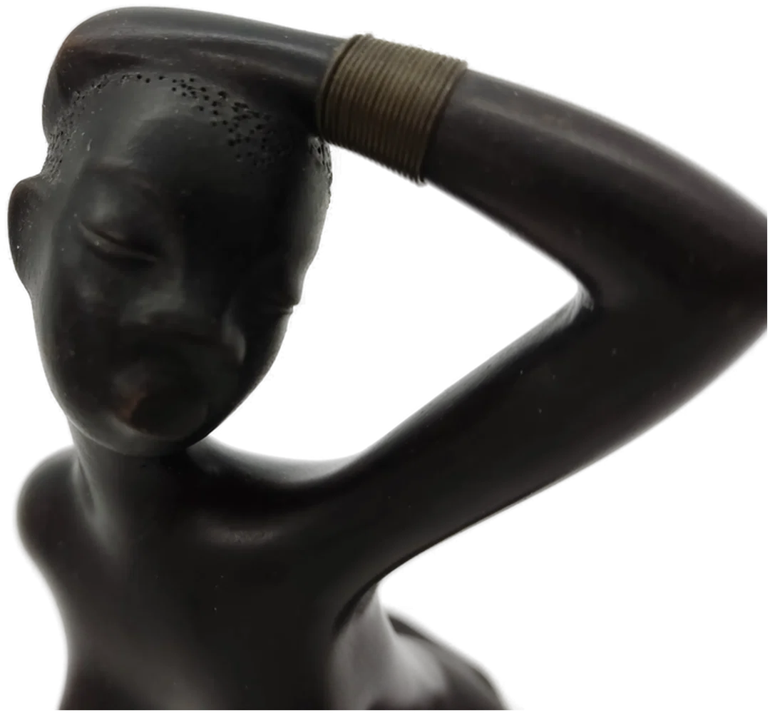 Anzengruber Leopold Kunst-Skulptur African Woman 1950s Austria  – Bild 7