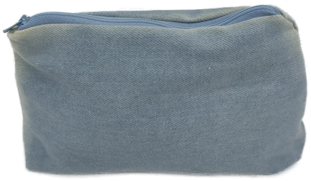 Stofftasche mit Zipp aus Jeansstoff – Bild 2
