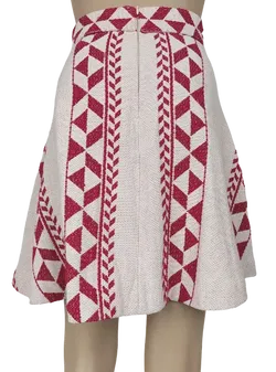 Maje Damen Rock, beige/rot - Gr. XS - Bild 3