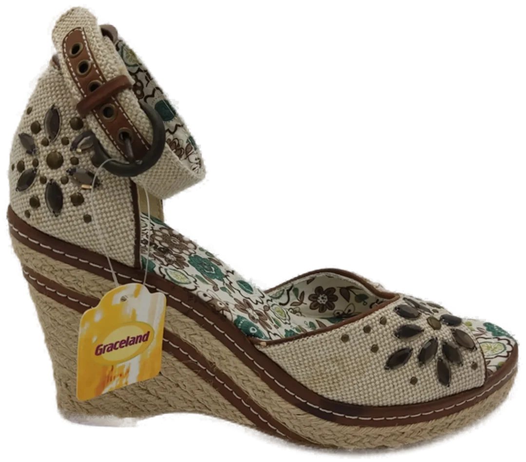 Graceland Damen Sandale beige gemustert - 38 – Bild 2