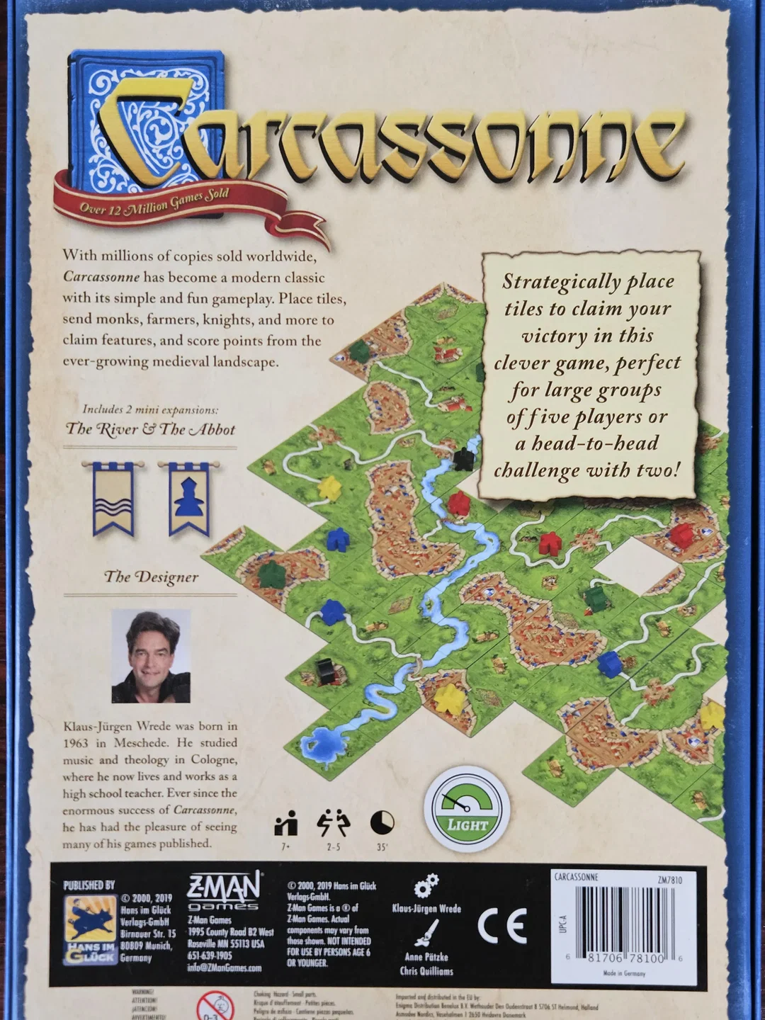 Carcassonne "Englisch" - Gesellschaftsspiel - Z-MAN Games – Bild 3