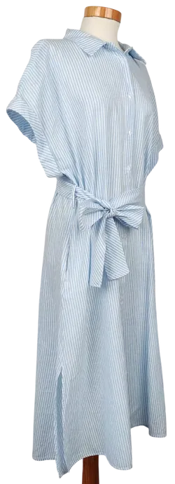 UNITED COLORS OF BENETTON Damen Maxikleid, blau/weiß - Gr. L  - Bild 3