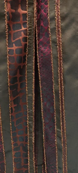 Maxi-Abendkleid Bronzestreifen | Petra  Wiechmann Euro 42 - Bild 7