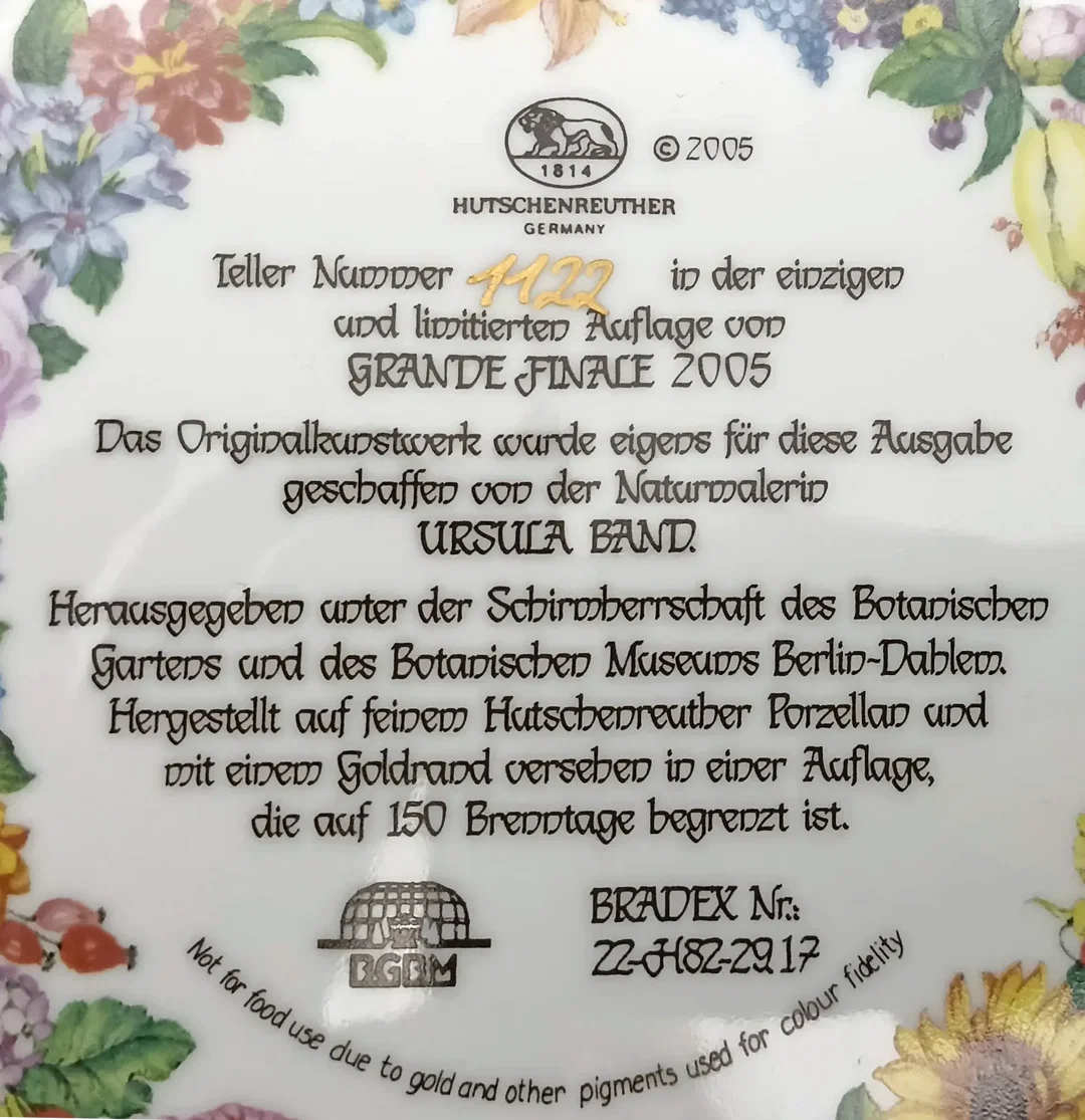 Hutschenreuther Sammelteller - „Grande Finale 2005“ von Ursula Band (Teller 1122) – Bild 3