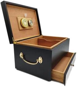 Humidor: Zur Lagerung v. Zigarren - inkl. Hygrometer & Befeuchter - Bild 2