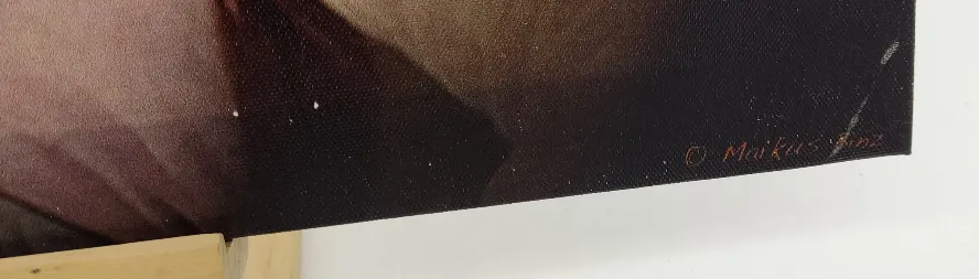Bild Druck auf Leinwand Mopskopf auf Körper von Markus Binz  – Bild 4