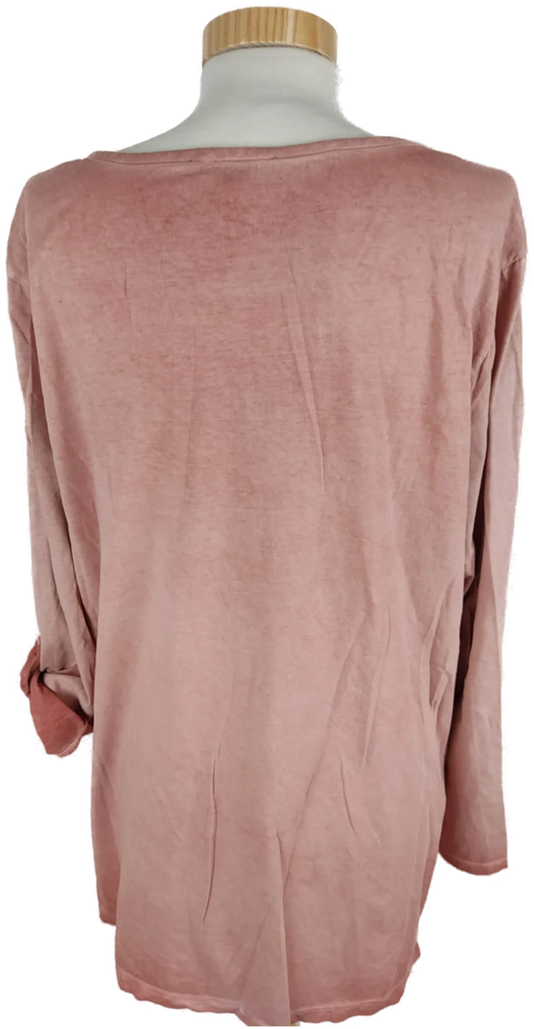 T-Shirt "Charles Vögele", langarm mit Rundhalsausschnitt, altrosa meliert, Größe XL – Bild 7