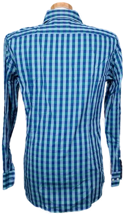 Hugo Boss Herrenhemd kariert grün/blau Gr. M – Vorschau 2