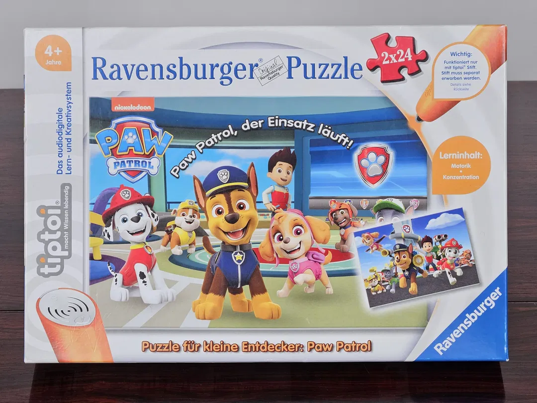 tiptoi® 2x24 Puzzle für kleine Entdecker: Paw Patrol - Ravensburger - Bild 1