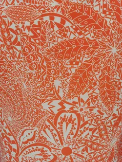 Jones Damen Bluse cremeweiß/orange gemustert - XS/34 - Bild 3