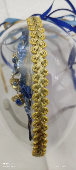 Vintage Hängendes Osterei Mit Perlen | Klosterarbeit - Bild 4