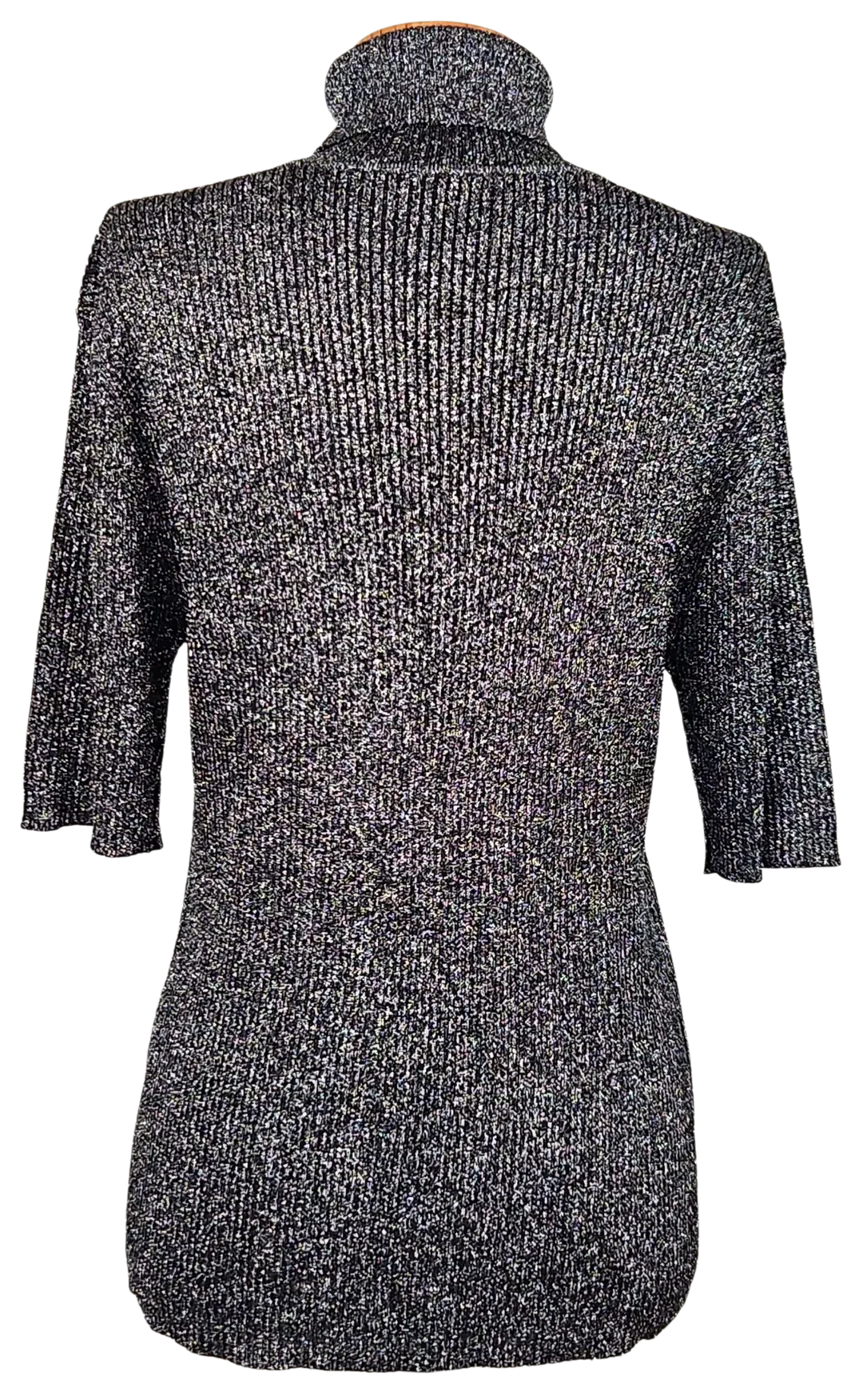 Olsen Damen Rollkragen Shirt, schwarz/silber - Gr. XXL  – Bild 2