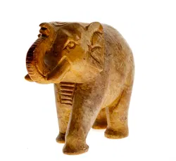 Kunstvoller Speckstein-Elefant – Handgefertigtes Unikat in warmen Erdtönen - Bild 2