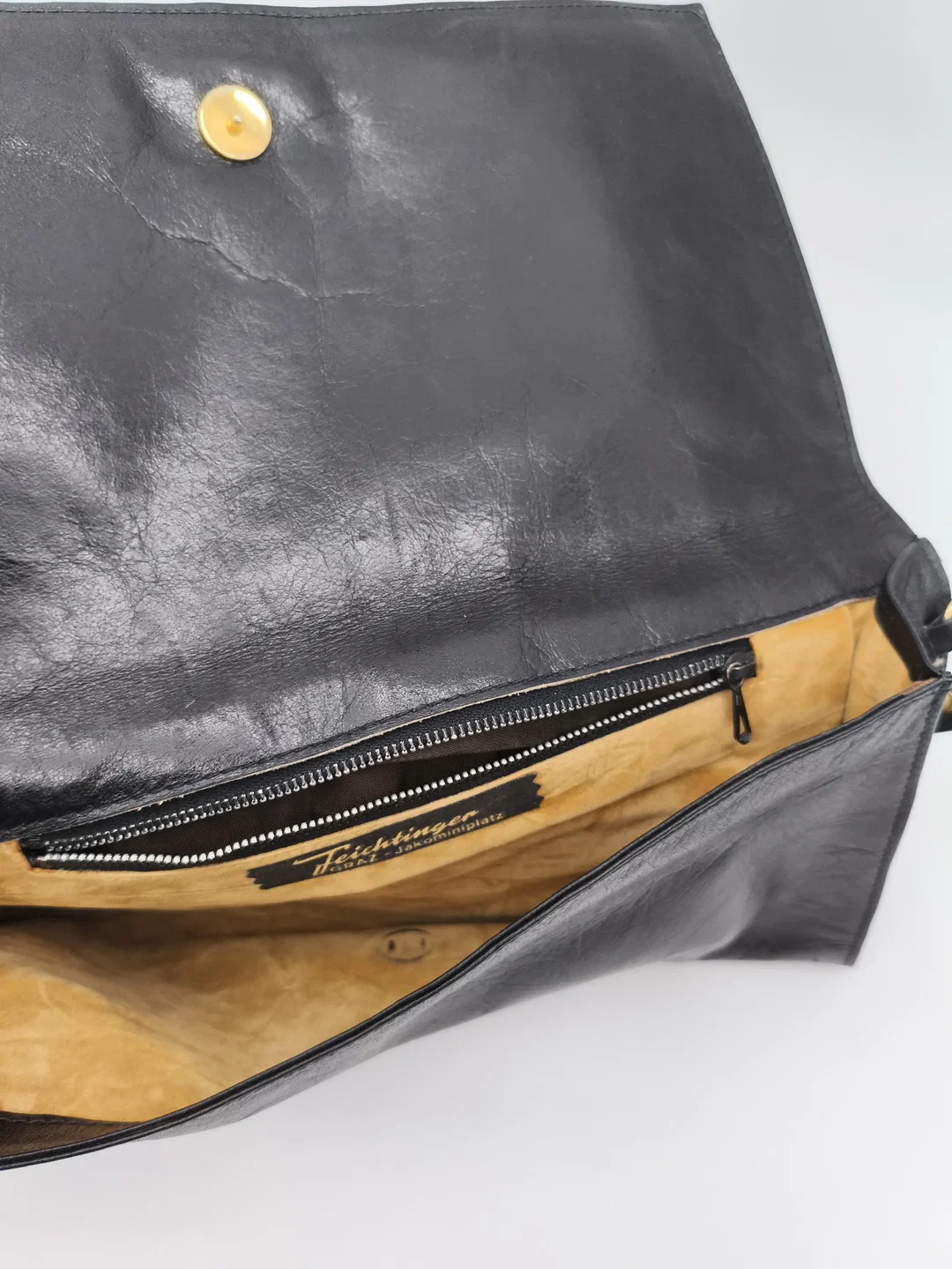 Vintage Leder - Handtasche von Feichtinger, Echtleder, 1970er/1980er – Bild 4