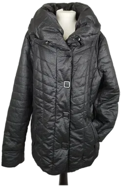 Alba Moda, Steppmantel mit weitem Stehkragen, schwarz, Gr. 46 - Bild 1