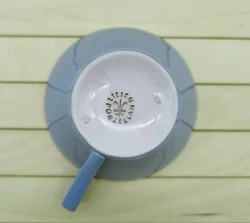 Kaffetasse 2‑tlg. Lilien Porzellan, Daisy, Blau  - Bild 3