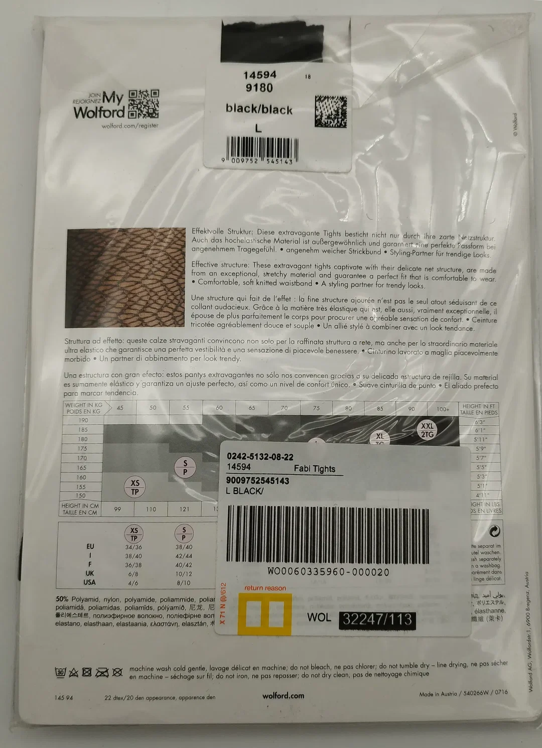 Wolford Fabi Strumpfhose - Gr. L / Original verpackt! – Bild 2
