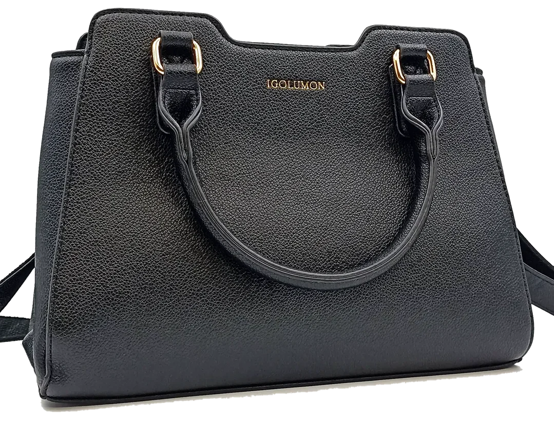Igolumon Damen Henkeltasche schwarz - Bild 4