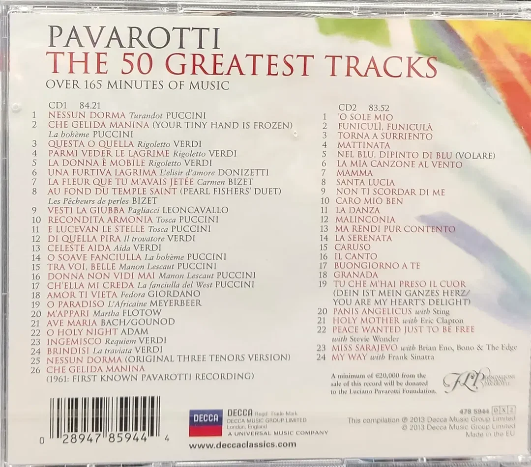 CD Pavarotti The 50 Greatest Tracks (OVP) – Bild 2