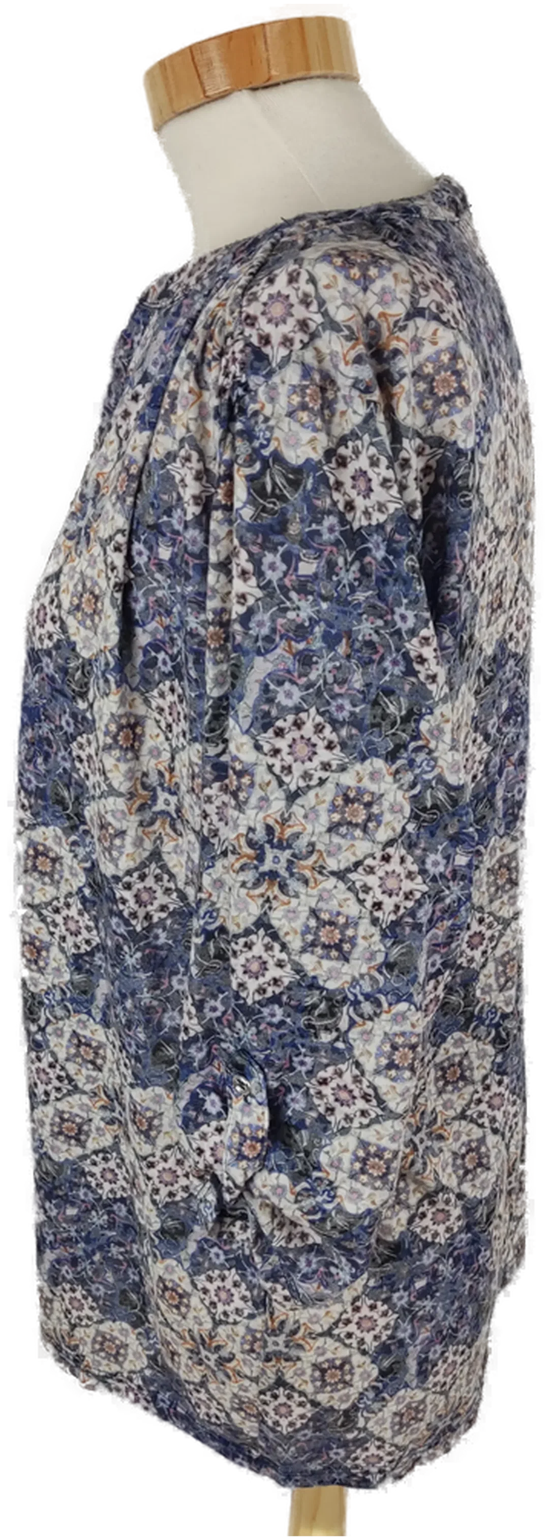 T-Shirt "Canda", dreiviertelarm mit V-Ausschnitt, gemustert, Größe 46 – Bild 3