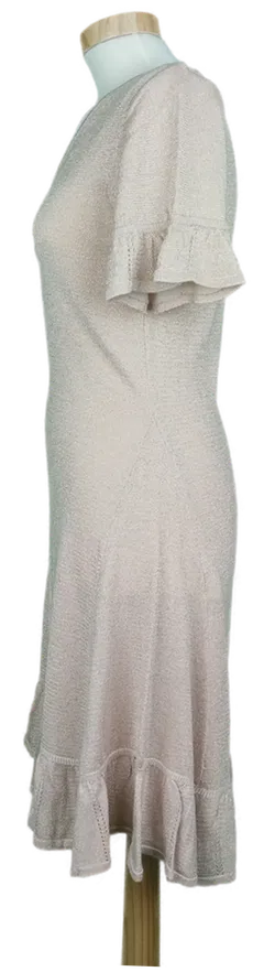 Orsay Damen Strickkleid cremefarben mit Glitzer - S/36 - Bild 3