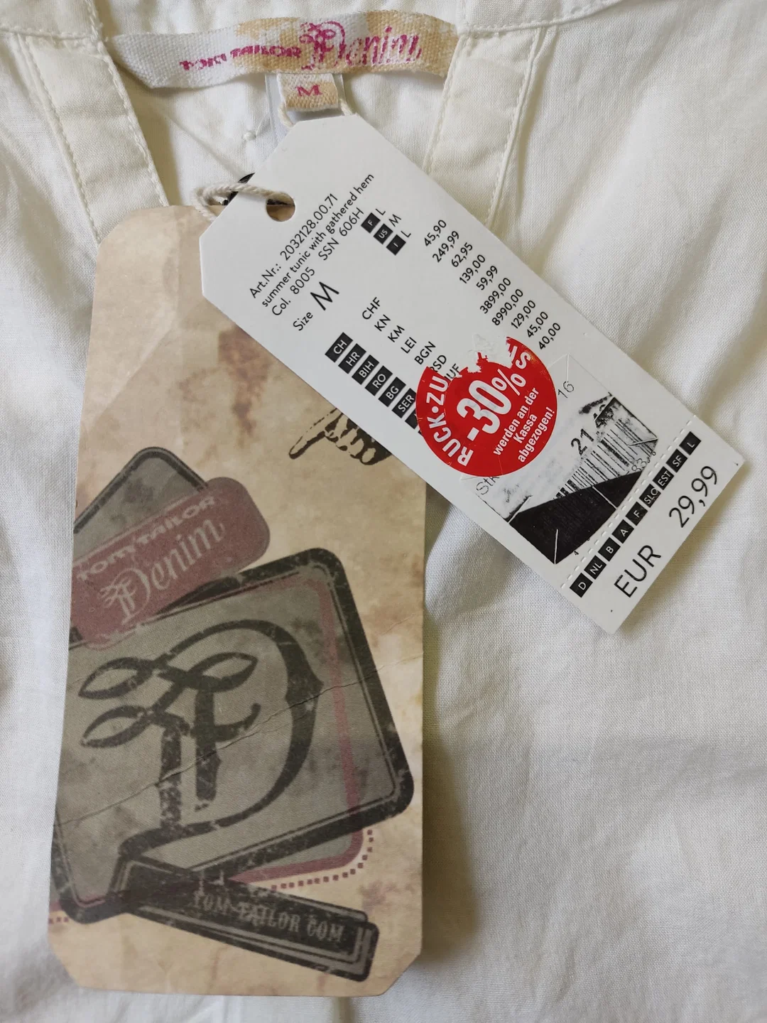 Tom Tailor Denim Tunika Leinen Gr. M | Neu Mit Etikett – Bild 4