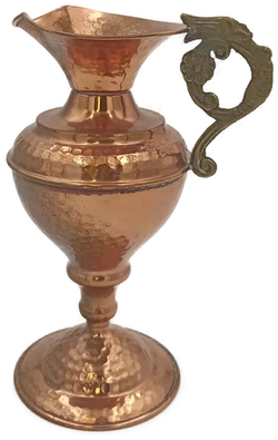 Kupferkrug mit Messinggriff - Bild 2