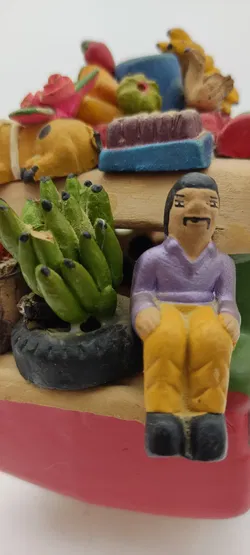 Keramik Chiva-Bus 'Colombia'  |  Handbemalt Folklore - Bild 10