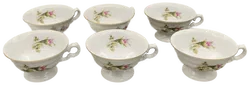 Hochwertiges 14-teiliges Wessel Porzellangeschirr für Tee/Kaffee mit Blumenmuster - Bild 5