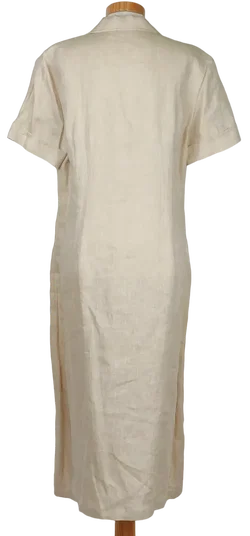 Aigner Damen Leinenkleid, beige - Gr. D 44 - Bild 2