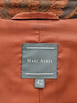 MARC AUREL Damen Vintage Longblazer, rot/braun - Gr. XL – Vorschau 4