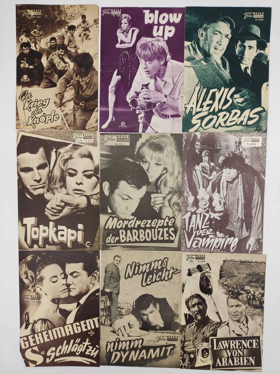 10x Vintage Filmprogramme 1960er - Blow Up, Topkapi etc – Bild 2