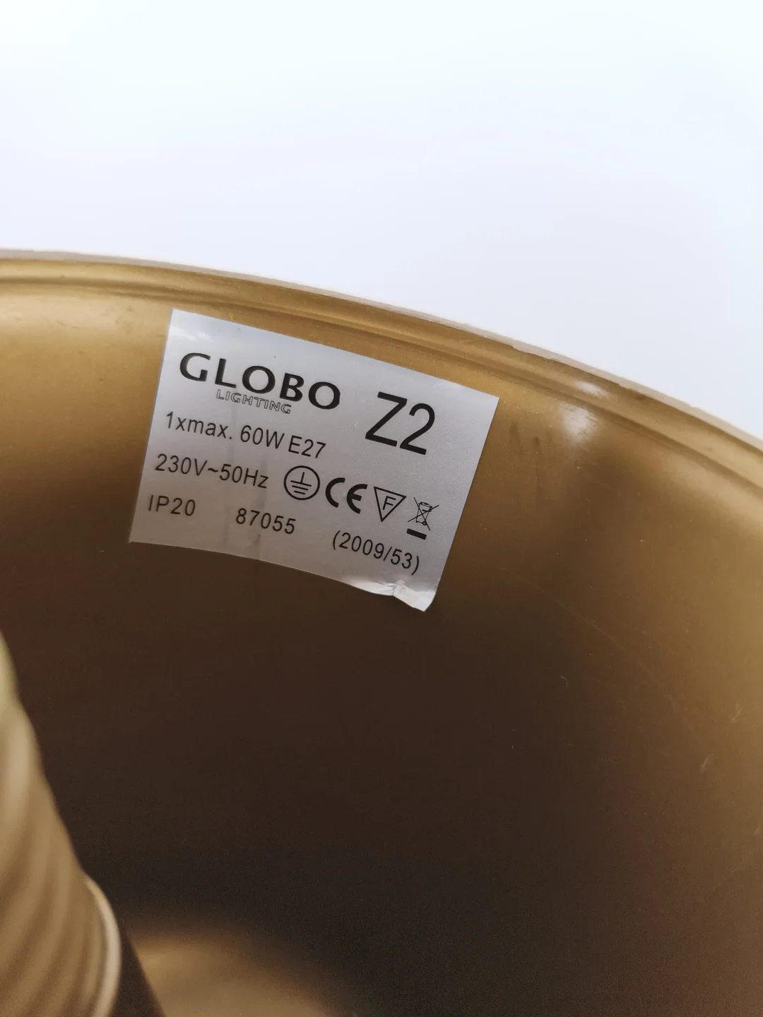Lampe mit Glasschirm, rosé – Bild 5