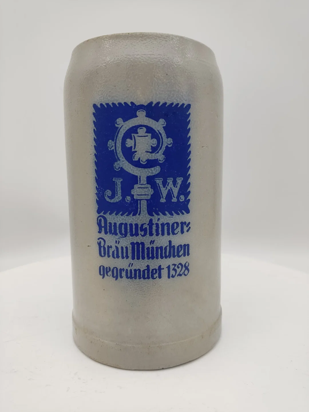Augustiner Bräu München Bierkrug 1 Liter, Steinzeug, Vintage - Bild 1