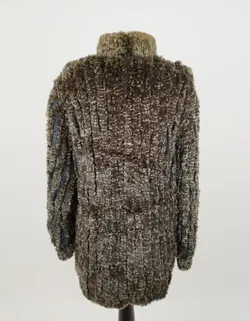 Exklusiver Strickmantel mit Pelz - ca. L - Bild 3