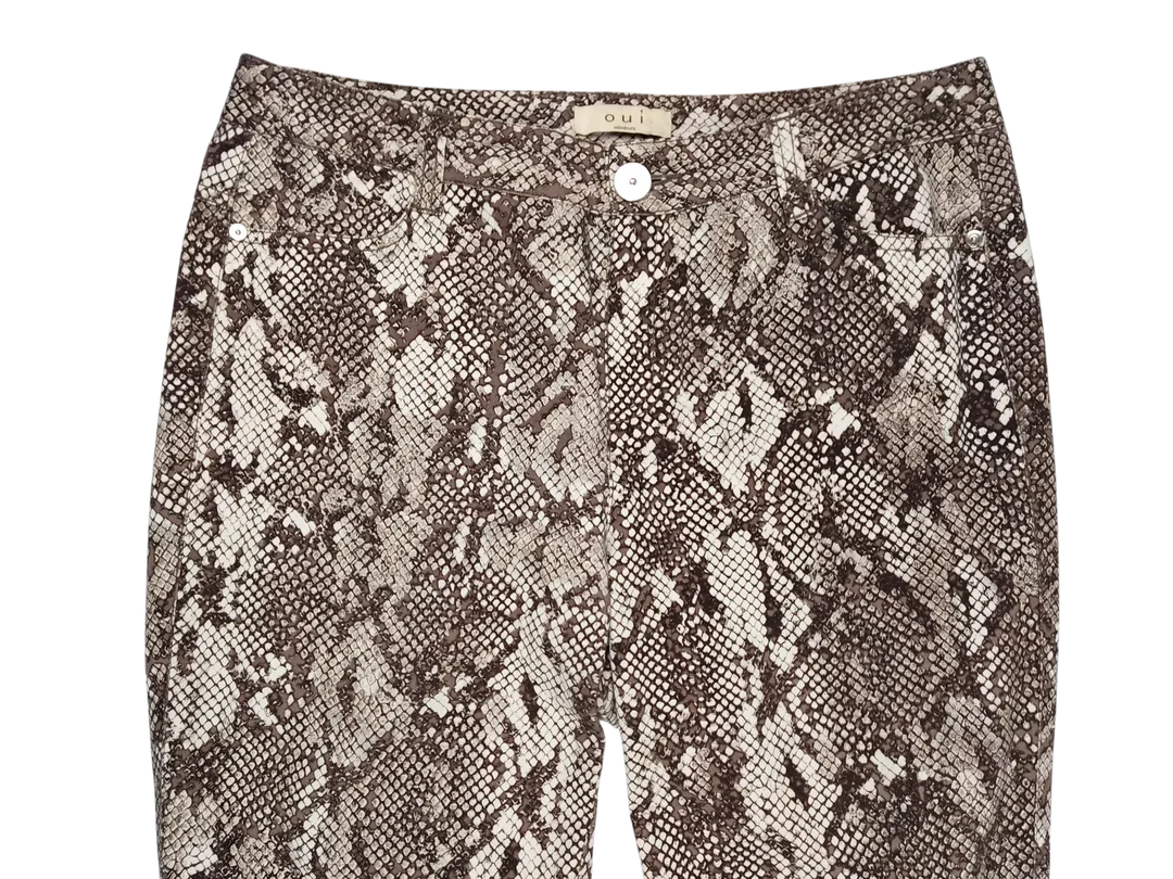Oui Damen Hose, animalprint - Gr. 40/L – Bild 3