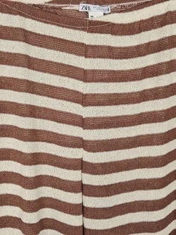 ZARA Damen Hose, braun/beige - Gr. L - Bild 3