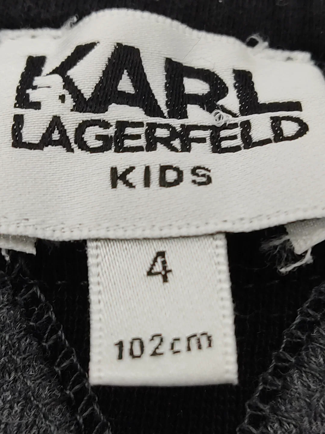 Karl Lagerfeld Kinder Sweater Kleid grau Gr. 102 (4 Jahre) – Bild 3