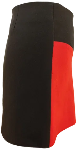 Damen-Minirock / schwarz-rot - Größe: XL/42 - Bild 3