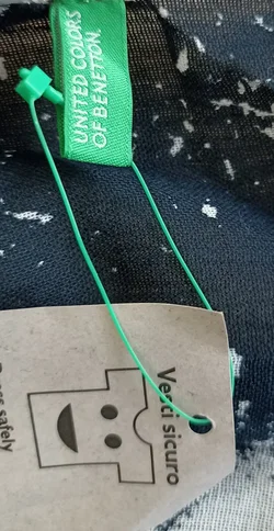 United Colors of Benetton Kinderschal dunkelblau/weiß gemustert Gr. One Size – Vorschau 2