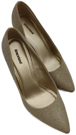 Graceland Damen  Pumps High Heels gold glänzend - Gr. 37 - Bild 3