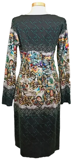 Aventures des Toiles Damen Midikleid gemustert Gr. 40 – Vorschau 2