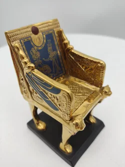 Goldene Thron des Tutanchamon Porzellan & Zertifikat von Franklin Mint | Limitierte Rarität - Bild 6